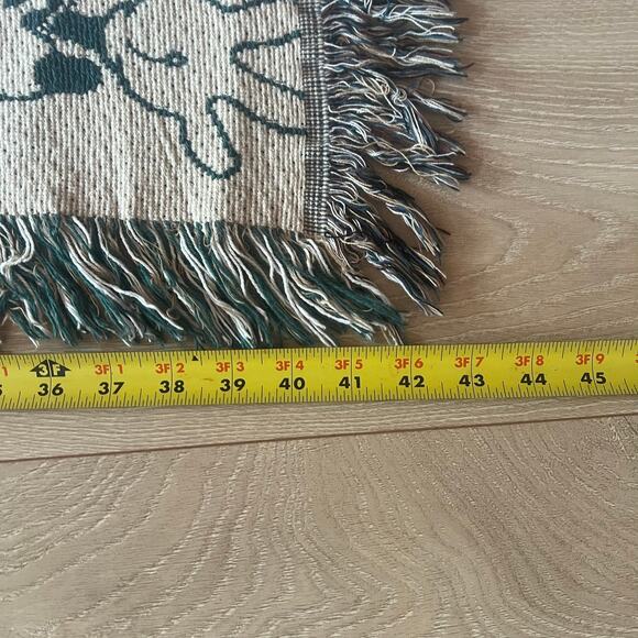 Vintage Disney Parks Mickey Mouse Fringed Woven Tapestry Throw Blanket - Picture 6 of 6